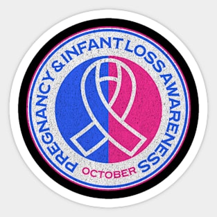 Pregnancy & Infant Loss Awareness October Blue Pink Ribbon Sticker